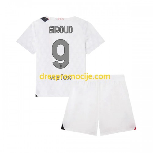 A.C. Milan Olivier Giroud 9 Dres Dječji Gostujući 2023/2024 Kratkih Rukava A.C. Milan Olivier Giroud 9 Dres Dječji Gostujući 2023/2024 Kratkih Rukava